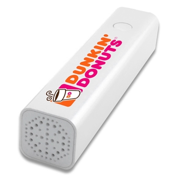 White color option for Power Bank With Bluetooth Speaker