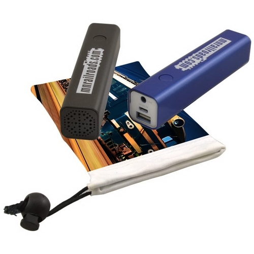 Main photo of Bluetooth Speaker Power Bank In Microfiber Bag