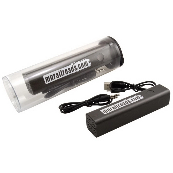 Black color option for Bluetooth Speaker Power Bank In Tube
