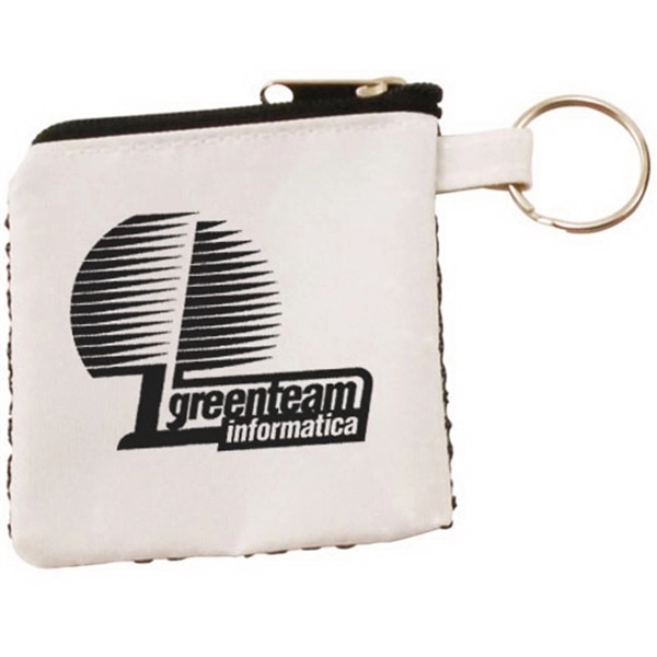 White color option for Zippered Accessories Pouch With Keychain Attachment