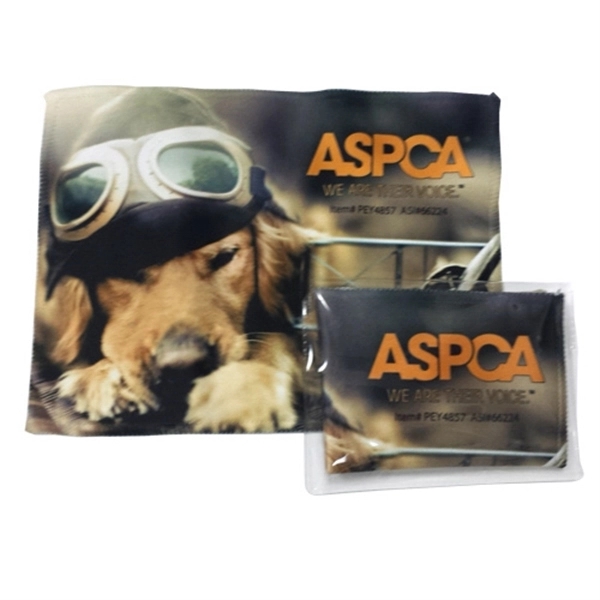 Custom color option for Deluxe Dual Sided Microfiber Cloth In Pouch