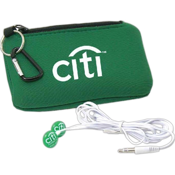 Green color option for Earbuds In Smartphone Holder Full Color Imprint