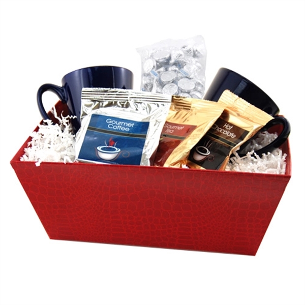 Red color option for Tray W/Mugs And Hershey Kisses