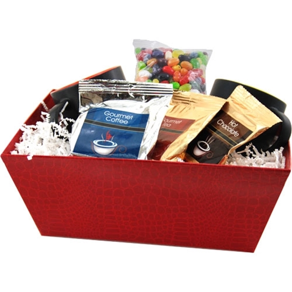 Red color option for Tray W/Mugs And Jelly Bellies