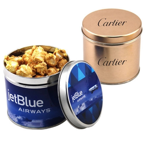 Photo of Caramel Popcorn In A 3.5" Round Metal Tin With Lid
