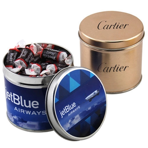 Photo of Tootsie Rolls In 3.5" Round Metal Tin With Lid