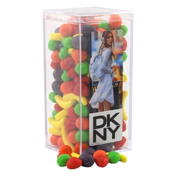 Clear color option for Candy Fruitz In A Clear Acrylic Square Tall Box