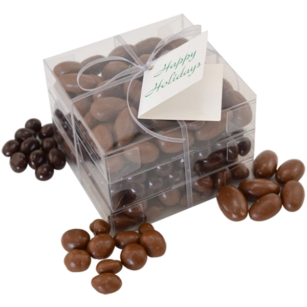 Clear color option for 3 Way Chocolate Covered Stack Acetate Tower