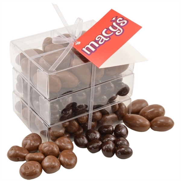 Clear color option for 3 Way Chocolate Stack Acetate Tower
