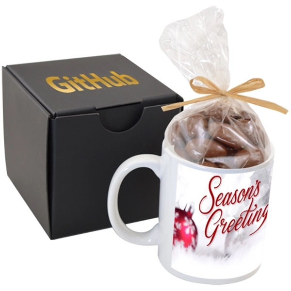 White color option for Premium Gift Box W/Full Color Mug & Dk Chocolate Almonds