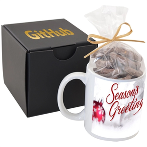 Photo of Premium Gift Box With Full Color Mug & Chocolate Pretzels