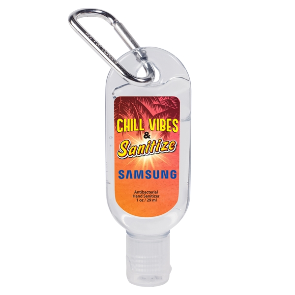 Clear color option for Anti Bacterial Gel With Carabiner