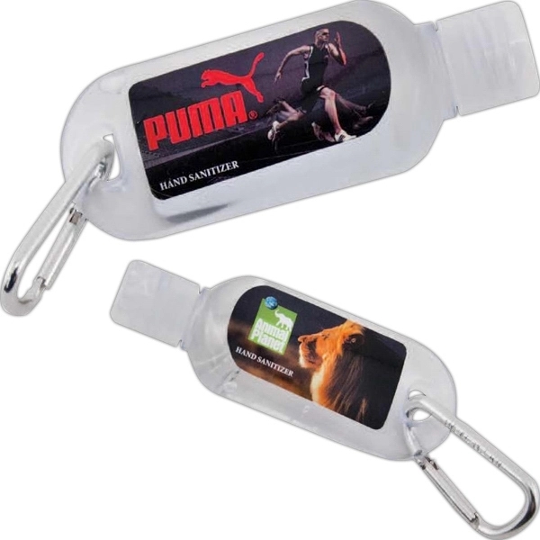 Clear color option for 2 Oz Hand Sanitizer With Carabiner