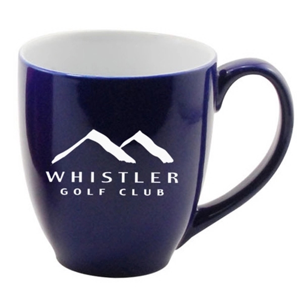Midnight Blue color option for 14 Oz Colored Ceramic Coffee Mug With White Interior