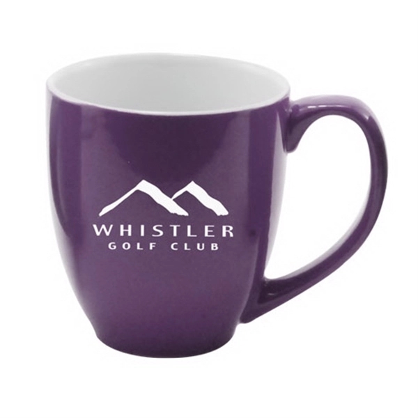 Purple color option for 14 Oz Colored Ceramic Coffee Mug With White Interior