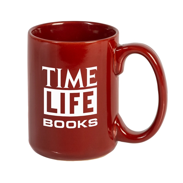 Burgundy color option for 15 Oz. Ceramic Mug