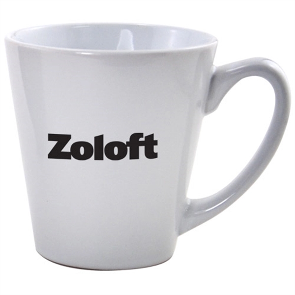 White color option for 12 Oz Ceramic Coffee Mug