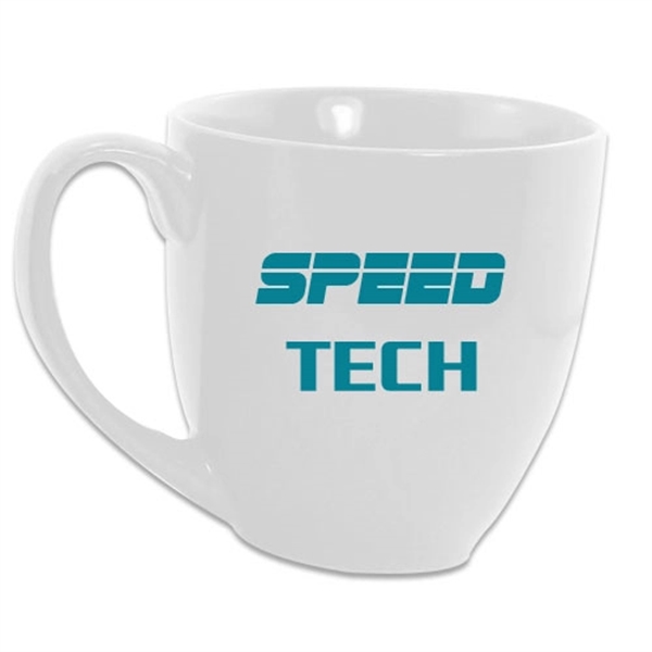 White color option for 14 Oz. Ceramic Cafe Coffee Mug