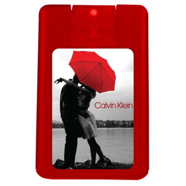 Red color option for Credit Card Hand Sanitizer Spray   20 Ml