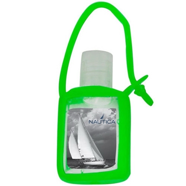 Green color option for .5 Oz Hand Sanitizer Gel In Silicone Keychain Case