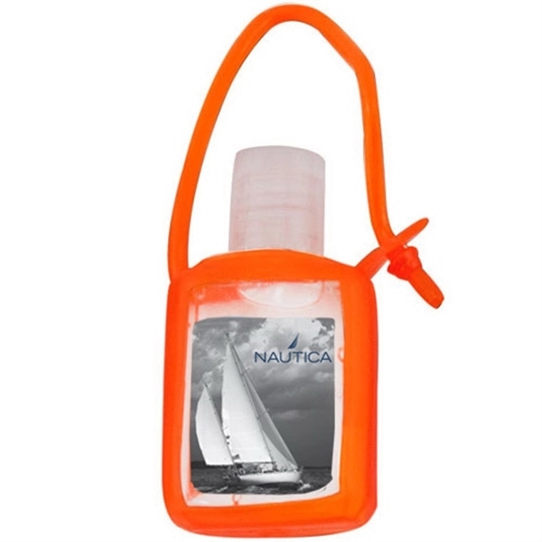 Orange color option for .5 Oz Hand Sanitizer Gel In Silicone Keychain Case