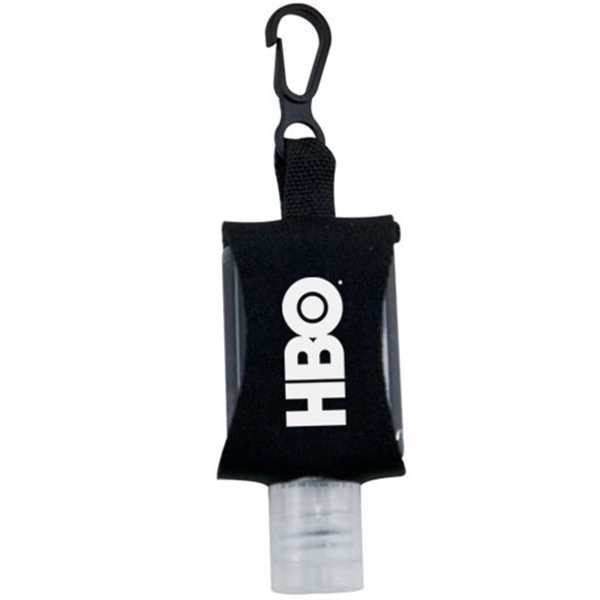 Black color option for .5 Oz Hand Sanitizer Gel In Neoprene Keychain Case