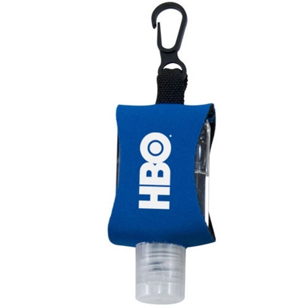 Blue color option for .5 Oz Hand Sanitizer Gel In Neoprene Keychain Case