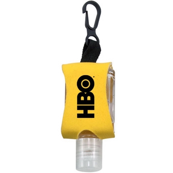 Yellow color option for .5 Oz Hand Sanitizer Gel In Neoprene Keychain Case