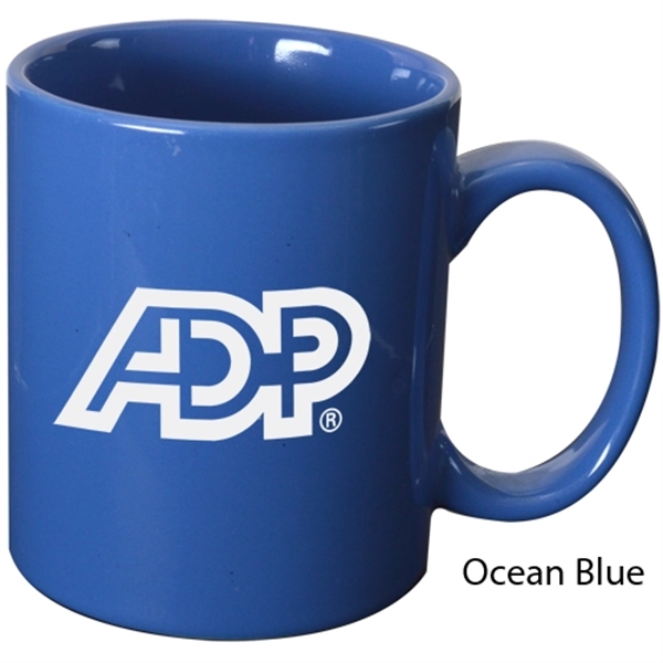 Ocean Blue color option for 11 Oz Ceramic Coffee Mug