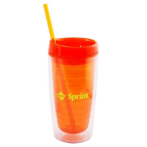 Main photo of 16 Oz Double Wall Acrylic Tumbler With Straw