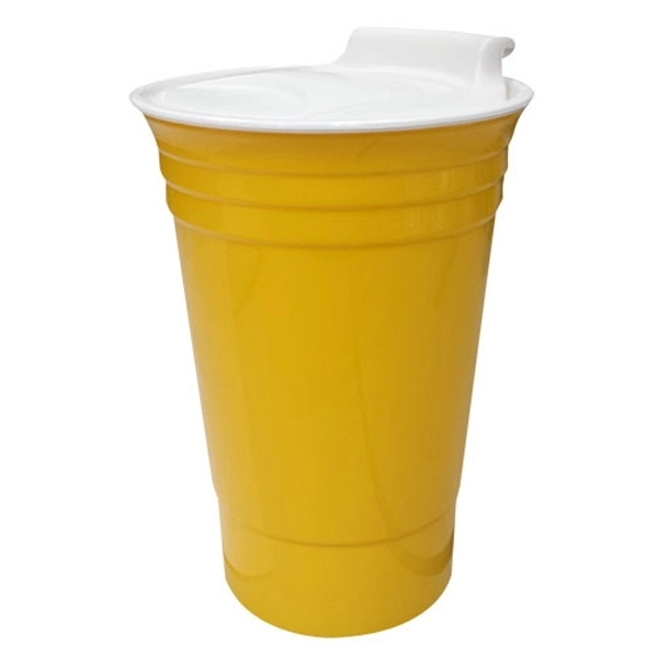 Yellow color option for 16 Oz Double Wall Insulated Party Cup With Lid