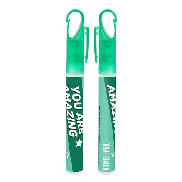 Green color option for 10ml Pocket Hand Sanitizer Spray With Clip Cap