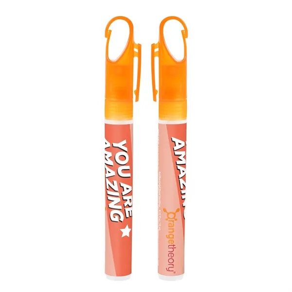 Orange color option for 10ml Pocket Hand Sanitizer Spray With Clip Cap