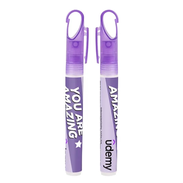 Purple color option for 10ml Pocket Hand Sanitizer Spray With Clip Cap