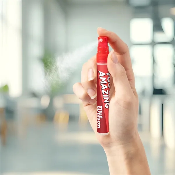 Red color option for 10ml Pocket Hand Sanitizer Spray With Clip Cap