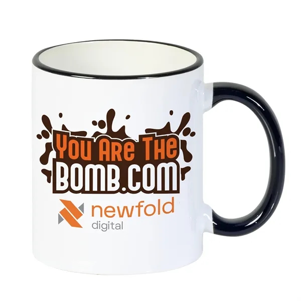 White color option for 11 Oz Color Handle Mug
