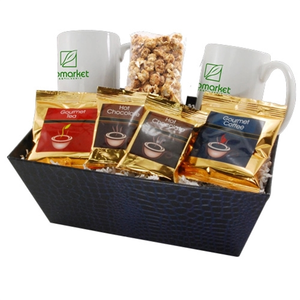 Photo of Tray With Mugs And Caramel Popcorn