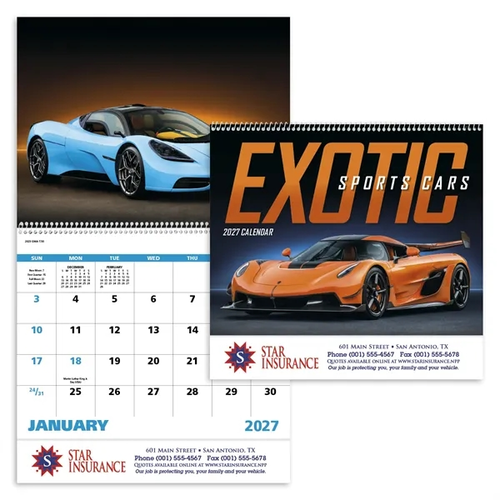 Main photo of Exotic Sports Cars Spiral Calendar