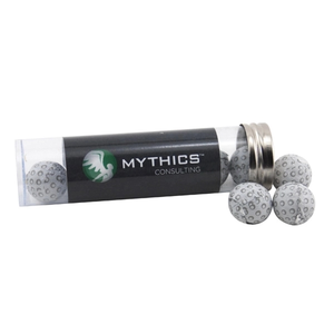 Photo of Chocolate Golf Balls In A 5 " Plastic Tube With Metal Cap