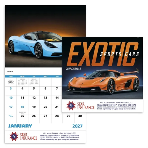 Main photo of Exotic Sports Cars Stapled Calendar