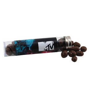 Photo of 6 " Plastic Tube With Metal Cap Chocolate Covered Peanuts