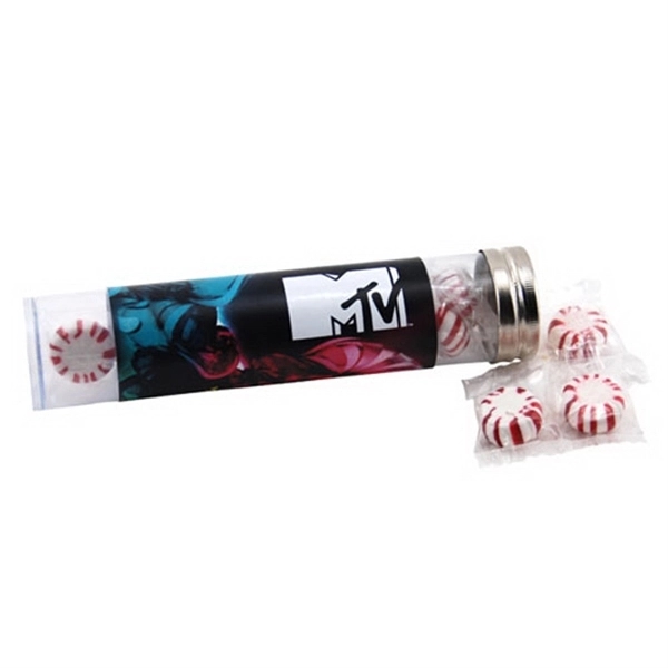 Clear color option for Starlight Peppermints In A 6 " Plastic Tube With Metal Cap