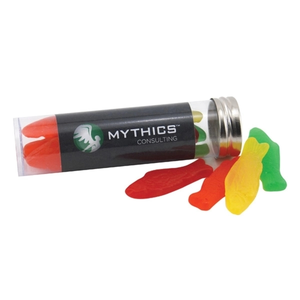 Photo of Gummy Bears In A 5 " Plastic Tube With Metal Cap