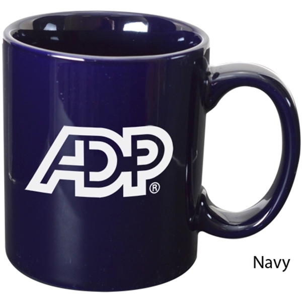 Navy Blue color option for 11 Oz. Mug In White Gift Box