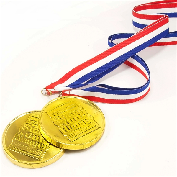 Brown color option for Wrapped Chocolate Medallion With Ribbon