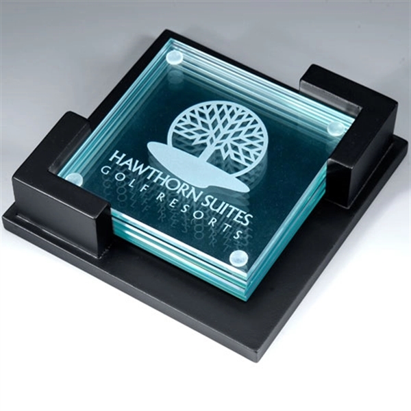 Clear color option for Four Piece Coaster Set