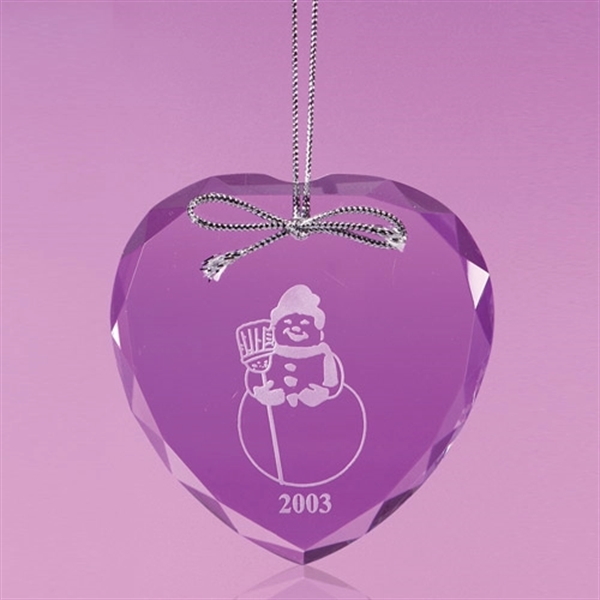 Clear color option for Heart Shaped Ornament