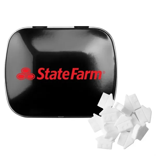 Black color option for Domed Tin With House Shaped Mints