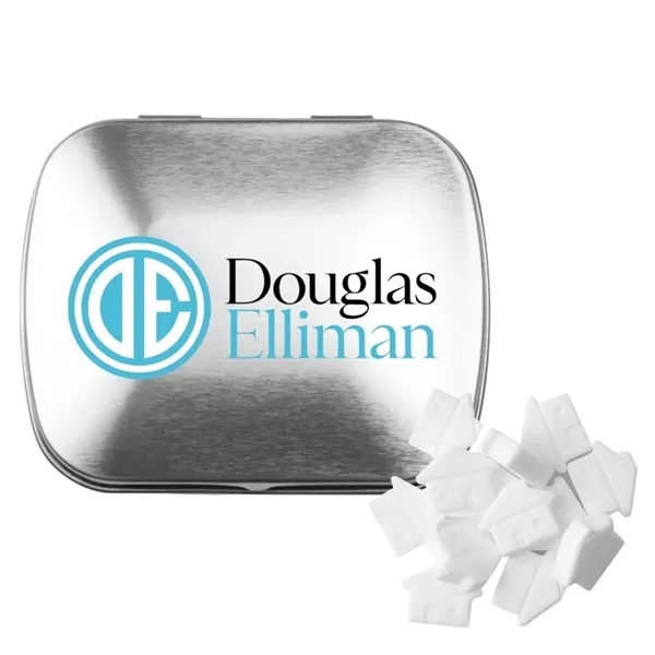 Silver color option for Domed Tin With House Shaped Mints