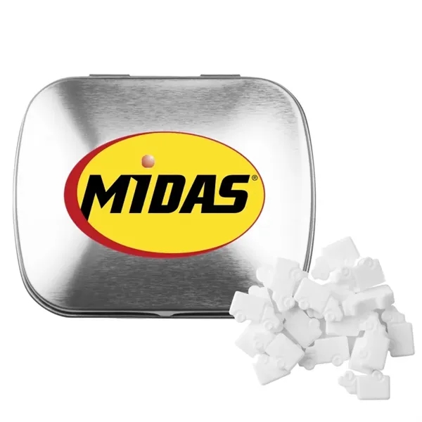 Silver color option for Domed Tin With Truck Shaped Mints